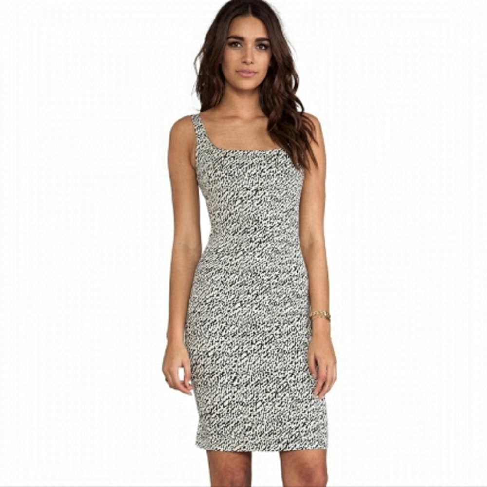 𝅺DIANE Von‎ Furstenberg Bridget Snake Wave Jacquard Bodycon Dress